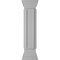 Ekena Millwork 10"W x 48"H End Newel Post with Panel, Peaked Capital & Base Trim (Installation kit included) NWL10X48EPP0B0 - alternate 1